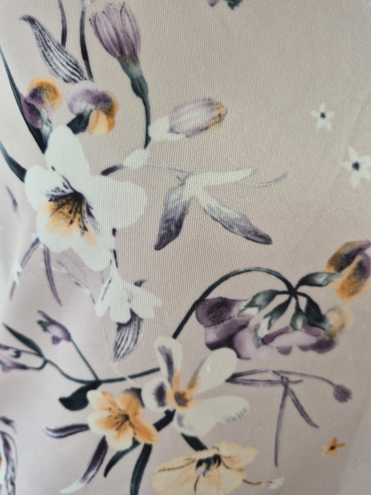 Dorothy Perkins Floral Bardot Top UK 12 Cream Cottagecore Summer image 2