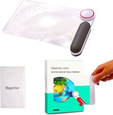 5X Magnifying Sheet Full Page Magnifier for Reading, Portable Fresnel Gray
