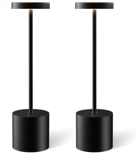Cordless Table Lamp Set of 2, Rechargeable 5000mAh Battery Powered Outdoor Ta...