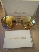 Michael Kors Women's Rose Gold Aviator Sunglasses MK1024-LAI