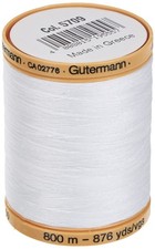 Gutermann 25049 Natural Cotton Thread Solids 876 Yards-White White