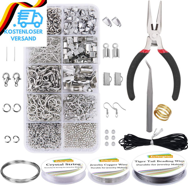 Eutenghao Schmuckherstellungs-Set, Schmuckreparatur-Werkzeug-Set Mit Schmuckzang-image