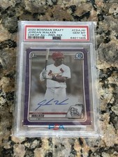 2020 Bowman Draft Chrome Purple Refractor #/250 Jordan Walker RC Auto PSA 10 🔥