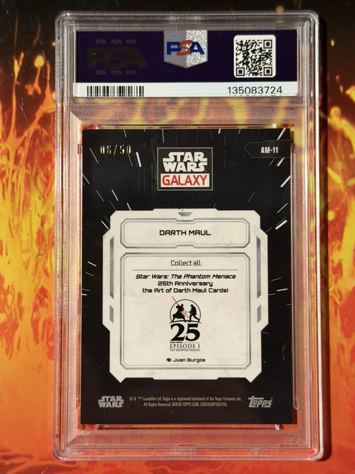 2024 Star Wars Galaxy Darth Maul TPM 25th Art Mojo PSA 8 view 2