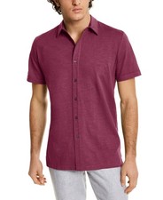 Tasso Elba Men's Collared Textured Button-Down Shirt Medium New with Tags NEW