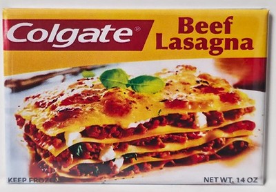 Colgate Lasagna MAGNET 2''x3'' Refrigerator Locker Retro Food TV Dinner FREE SHIP