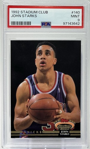 John Starks PSA 9 - 1992 Topps Stadium Club - Knicks Spark Plug - Population 1