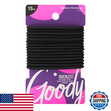 Goody Ouchless Hair Elastics No Pull No Breakage Tangle-Free Hold For Thick
