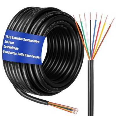 Hoolerry Solid Sprinkler System Wire 18 Gauge Irrigation with UV Resistant PVC