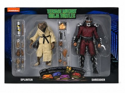 NECA 1990 TMNT Movie 7  Splinter and Shredder - NEW SEALED 2-Pack