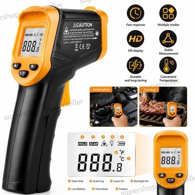 Infrared Thermometer LCD Digital Non-contact Laser IR Temperature Gun Temp Meter