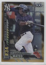 2016 Bowman Scouts' Top 100 Gold Refractor 50/50 Jorge Mateo #BTP-34 7m3