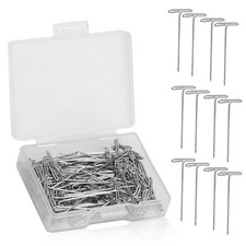 T Pins, 100 Pack 1 inch T Shape Sewing Pins for Blocking Knitting, Wig Pins S...