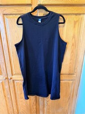 Old Navy Navy 100% Cotton Sleeveless T Shirt Dress XL Tall, casual staple comfy