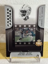 JERRY RICE 2002 Fleer Focus Freeze Frame #12 FR Oakland Raiders 49ers HOF