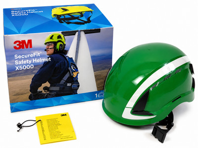 3M SecureFit X5004V-CE Schutzhelm Grün belüftet reflektierend Sicherheitshelm CE