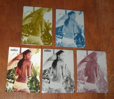 2005 SI Swimsuit Oluchi Onweagba (4) Yellow Blue Magenta Black Print Plates