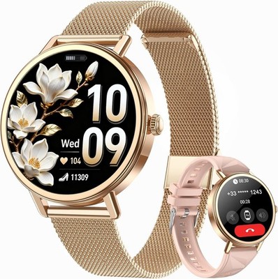 Smartwatch Herren Damen mit Telefonfunktion Fitnessuhr für Android & iOS Fitness