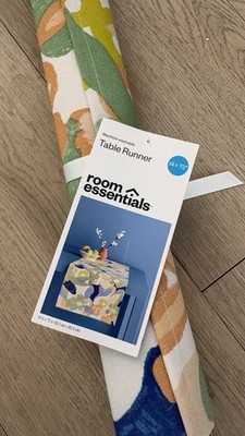 Room Essentials Abstract Multicolor Modern Table Runner Polyester Cotton 14x72in
