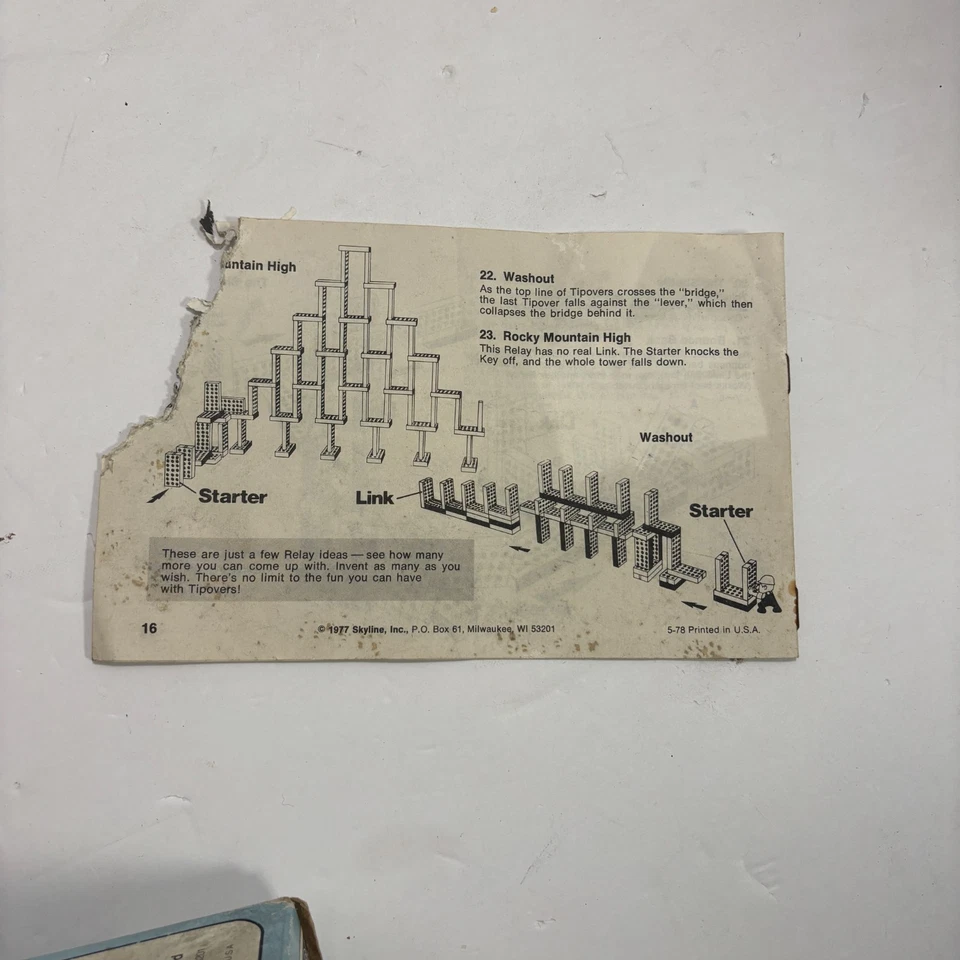 Vintage TipOvers Motion Blocks - 75 Pieces w/ Original Box, 1977 - Image 4 of 4