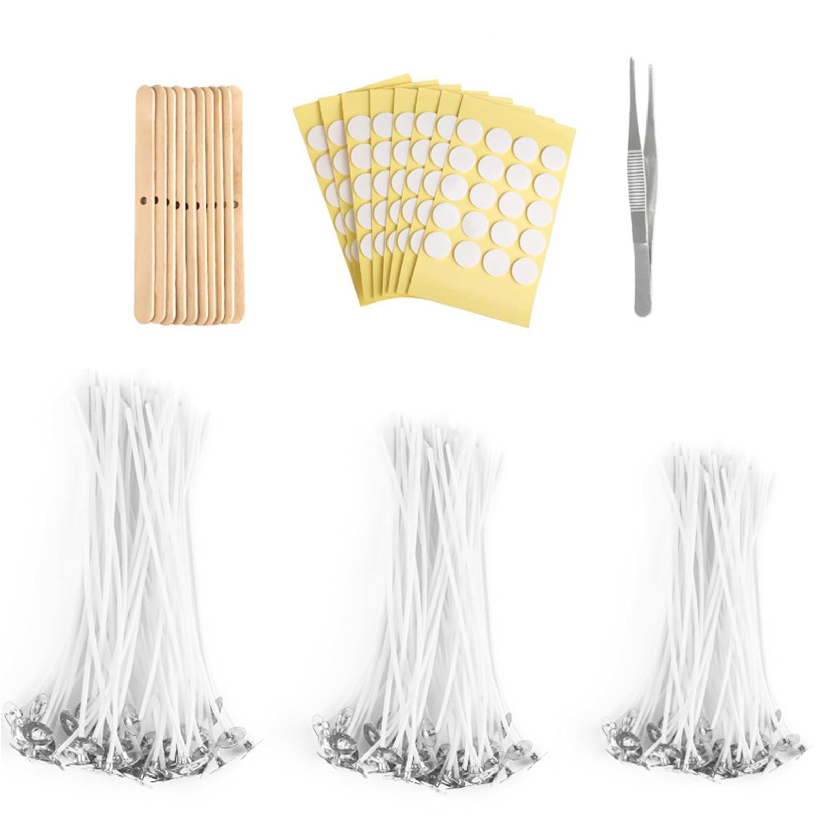 Candle Wicks Set Reusable Candle Making Kit With Tweezer Sticker Portable Crafti