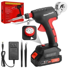 Cordless Soldering Iron Welding Kit - 60W 200-450℃ Adjustable Temperature One...