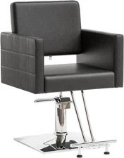 New Hydraulic Barber Chair Salon Chair with Footrest Swivel Styling Chair Black