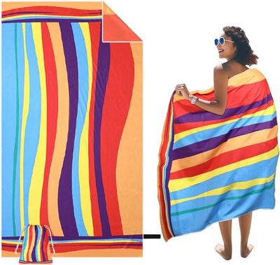#ad Oversized Beach Towel Extra Large 39quot;X71quot; Quick Dry Sand Free Towel for Travel $14.99