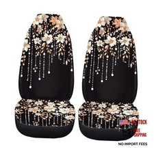 Cherry Blossom Print Car Seat Cover For Womenuniversal Bucket Elegant Floral