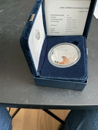 2018 W Proof American Silver Eagle - With Box & CoA