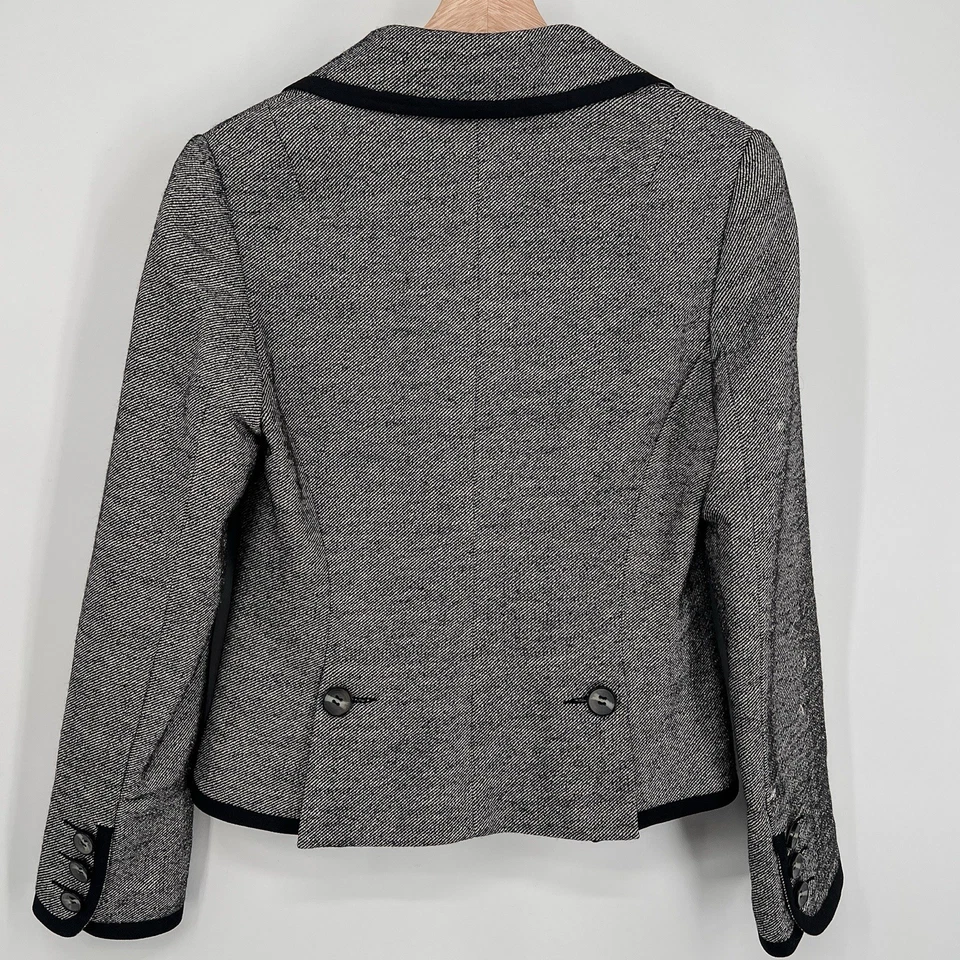 Trina Turk 2 Piezas Blazer Traje y Falda Mujer 6 Destintado Años 80 90 Defectos Tweed Foto 3 de 4