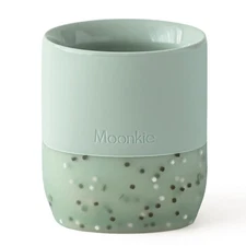 Moonkie Silicone Baby Cup 4 Months+ | Open Training Drinkware for Infants with C