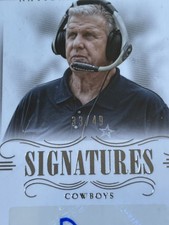 2017 Panini National Treasures Signatures 44/49 Bill Parcells Auto HOF 0v3