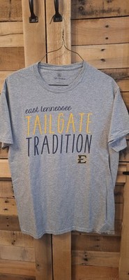 ETSU Tailgate Tradition Gray TShirt Short Sleeve Adult, Size Medium