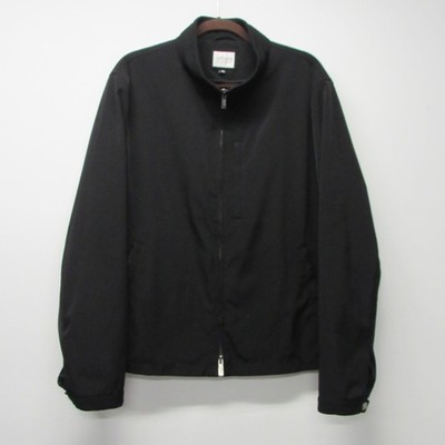 ARMANI COLLEZIONI Black Polyester Polyurethane Full Zip City Tech Jacket Mens 46