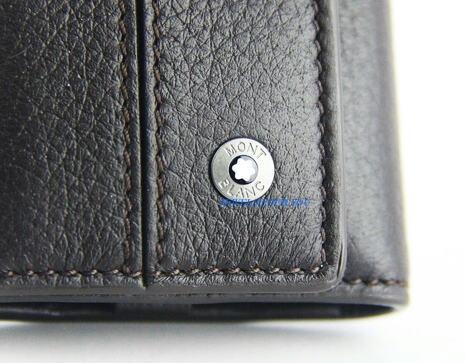 MONTBLANC SUAVE TOFFEE CUERO GAMA LLAVE ESTUCHE CARTERA ANILLO 103698 NUEVO ITALIA Foto 4 de 4