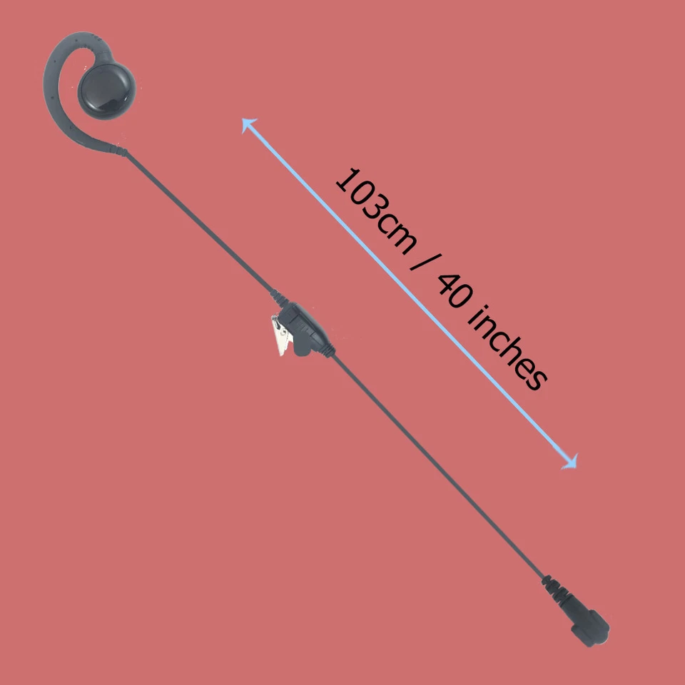 Two-Way Radio Swivel Earpiece C-Shape for Hytera PD705 PD708 PD750 PD780 PD782 - Image 2 of 4