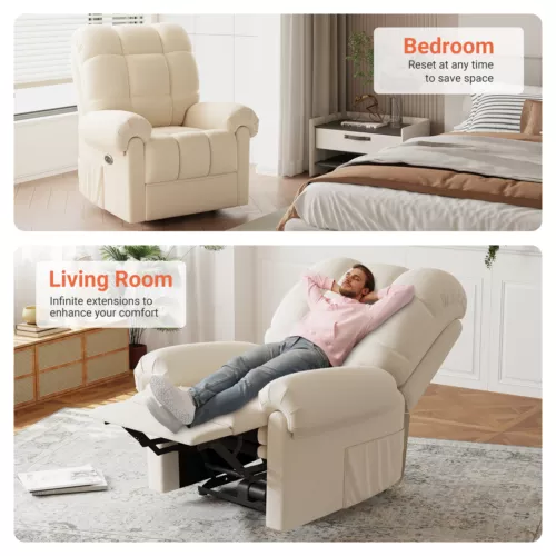 Elektrisch Relaxsessel mit Liegefunktion Fernsehsessel Sofa Relaxstuhl TV Sessel - Bild 11 von 12