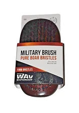 First Line WavEnforcer 585 Military Brush 100% Pure Boar Firm Bristles Black NWT
