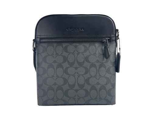 COACH Signature Sullivan Flap Crossbody PVC Leather Shoulder Bag