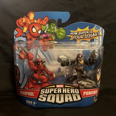 Super Hero Squad Deadpool Punisher 2 Pack Two Pk Hasbro 2007 Marvel SHS Avengers
