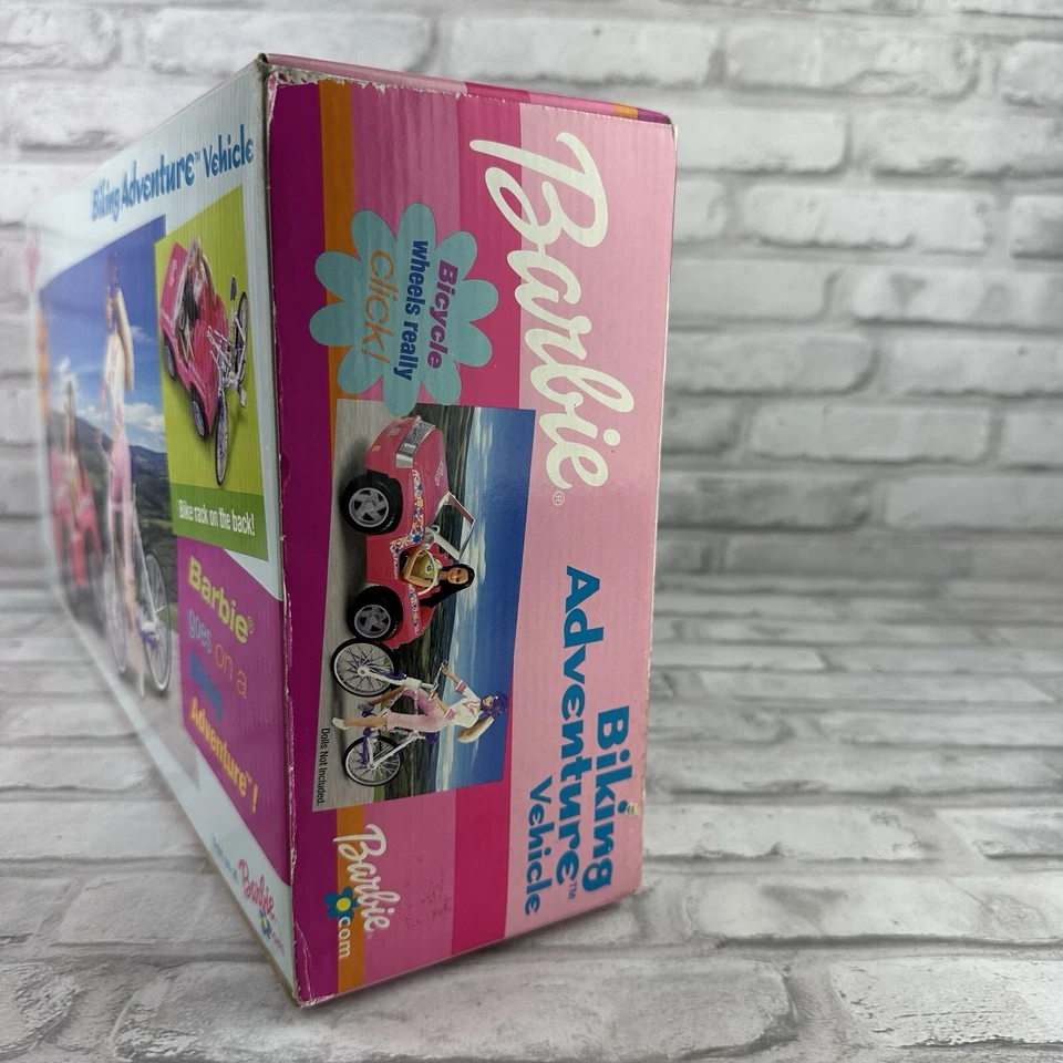 Mattel Barbie Ciclismo Aventura Vehículo Jeep Bicicleta con Estante Nuevo En Caja 2002 Foto 2 de 4