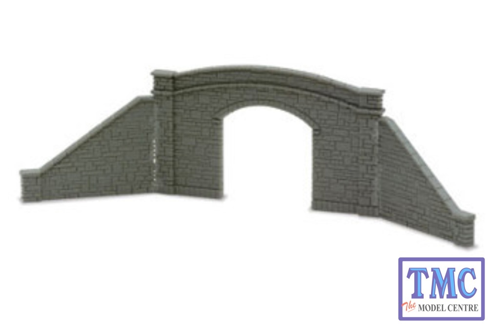 NB-33 Peco N Gauge Road Bridge Sides, stone type, single track x 2