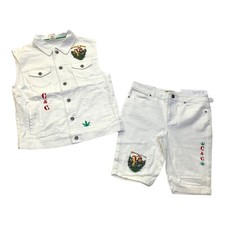 Cheech Chong 100 Authentic 2p Set Collared Vest size Medium Shorts size 32