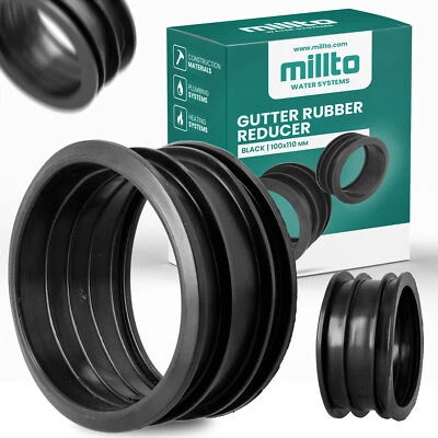 Dachrinnen-Abflussrohr-Reduzierstück 100/110 Gummischlauchverbinder