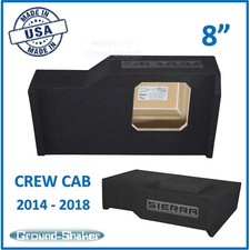 GMC Sierra Crew-Cab 2014 - 2018 Single Sub Box 8" Subwoofer Enclosure Box