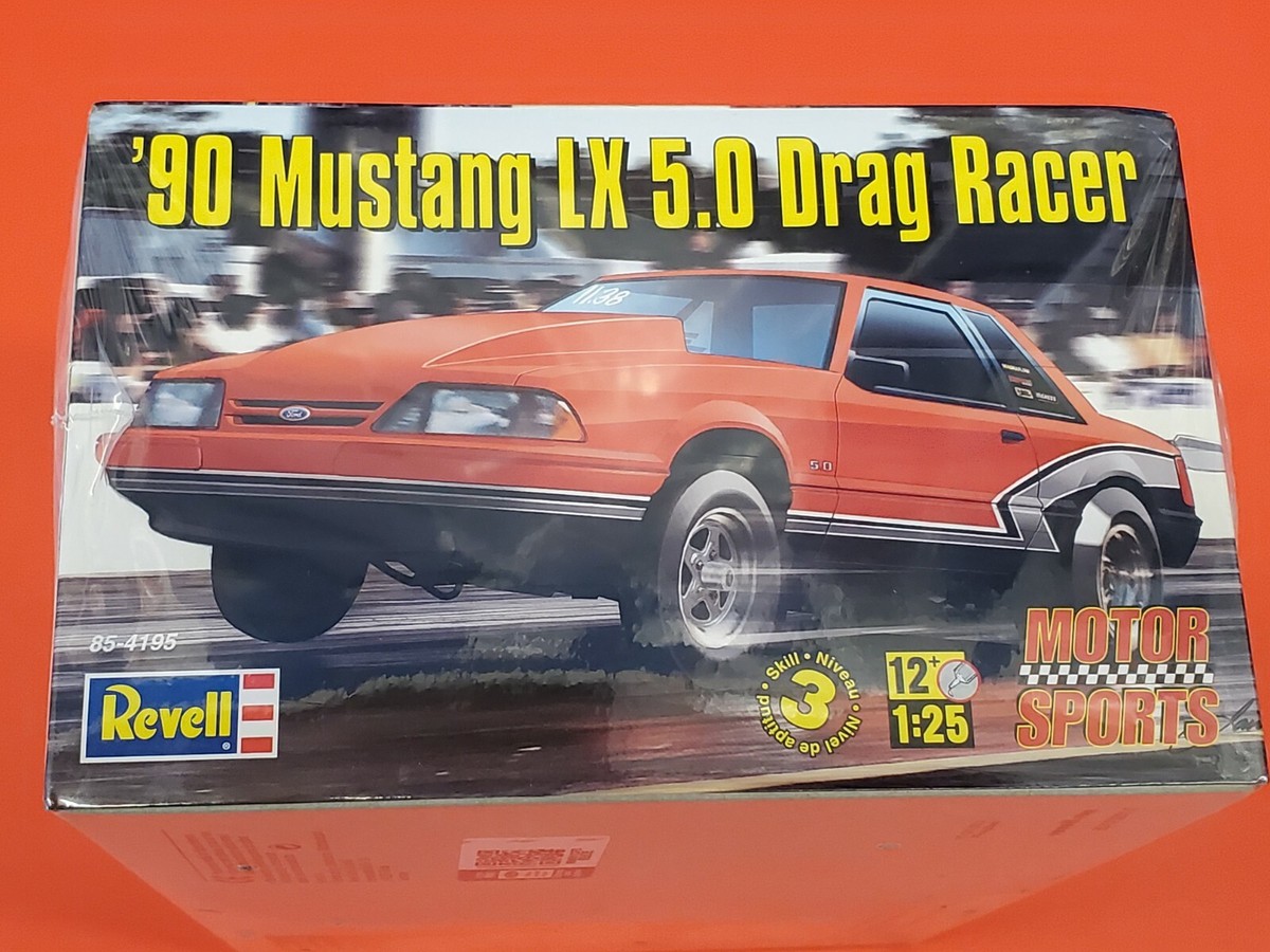 REVELL 4195 90 MUSTANG LX 5.0 DRAG RACER Model Kit 1/25 Mid