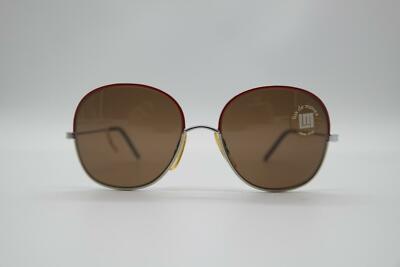 Vintage Lux de Morez Capucine Rosso Bianco Argento Ovale Occhiali