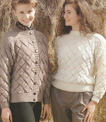 Ladies Entrelac Jacket and Sweater 