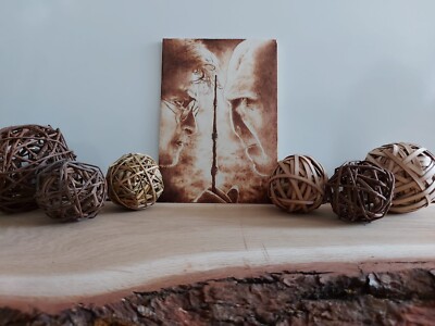 Brandmalerei Holz Portrait (Filme z.b. Harry Potter, Schauspieler, Tiere)